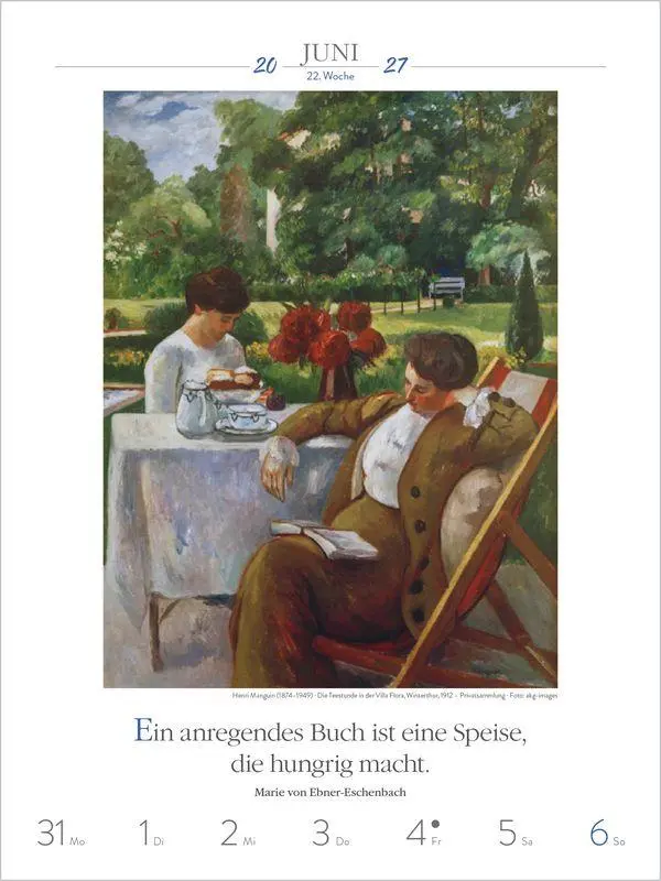 Bild: 9783819301193 | Literaturkalender Frauen lieben Lesen 2027 | Korsch Verlag | Kalender