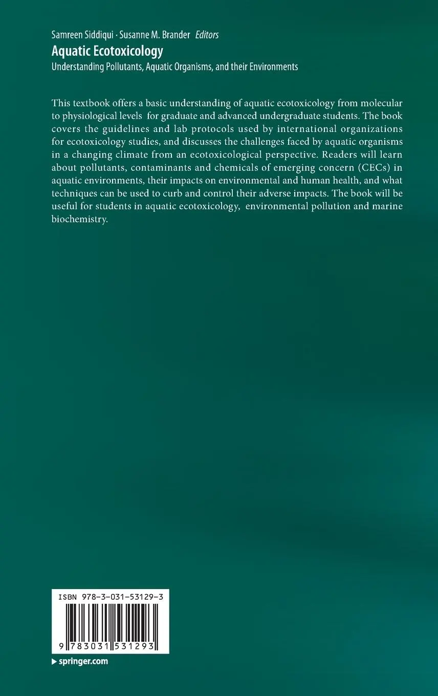 Rückseite: 9783031531293 | Aquatic Ecotoxicology | Susanne M. Brander (u. a.) | Buch | xiii