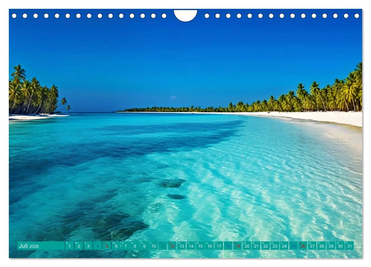 Bild: 9783457331293 | Sehnsucht Strandparadies (Wandkalender 2026 DIN A4 quer), CALVENDO...