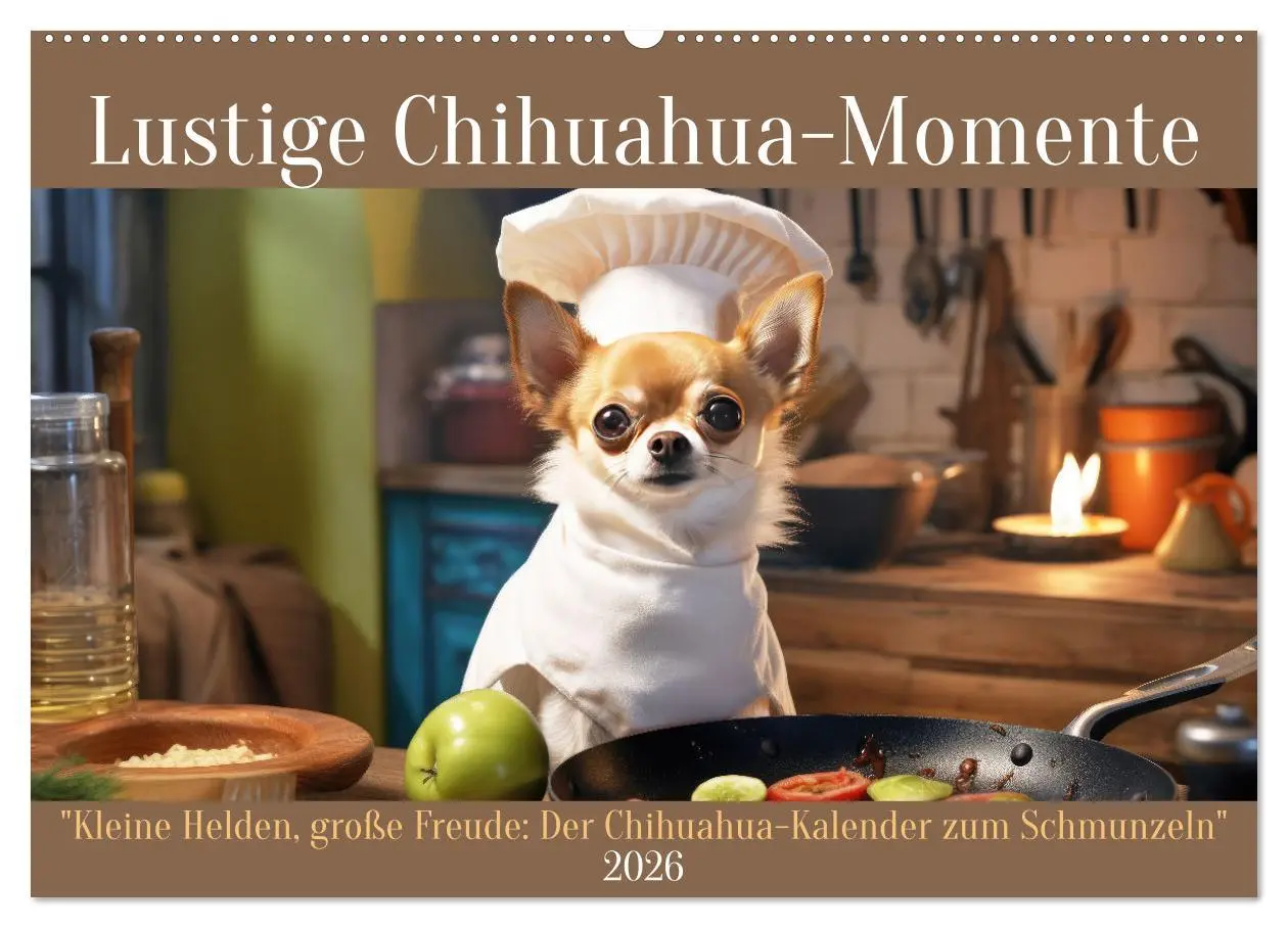 Cover: 9783457401293 | Lustige Chihuahua-Momente (Wandkalender 2026 DIN A2 quer), CALVENDO...