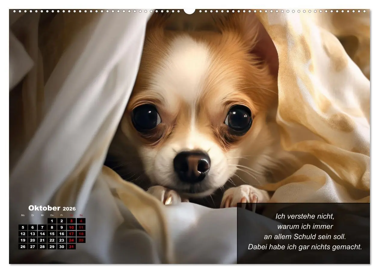 Bild: 9783457401293 | Lustige Chihuahua-Momente (Wandkalender 2026 DIN A2 quer), CALVENDO...