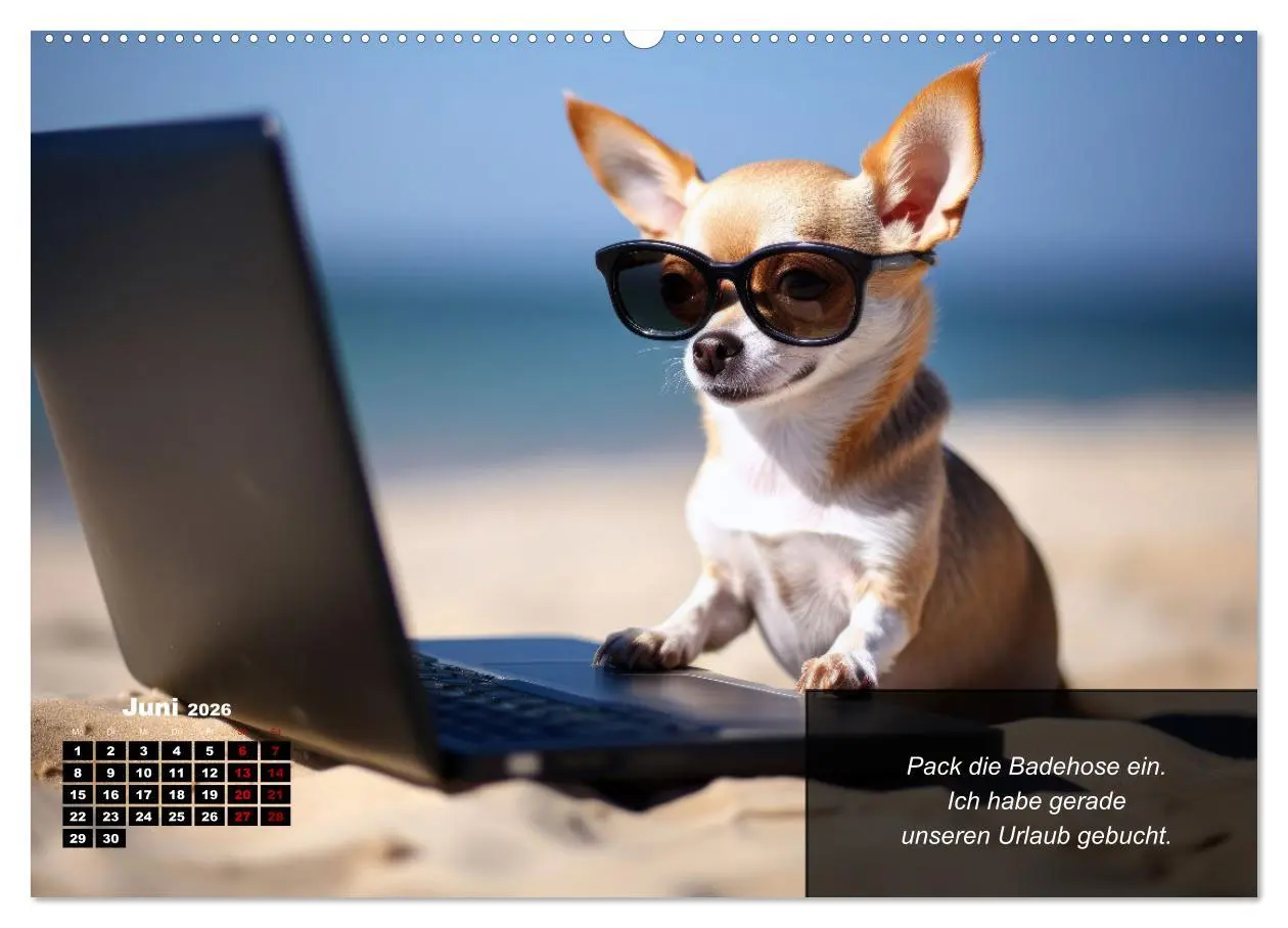 Bild: 9783457401293 | Lustige Chihuahua-Momente (Wandkalender 2026 DIN A2 quer), CALVENDO...