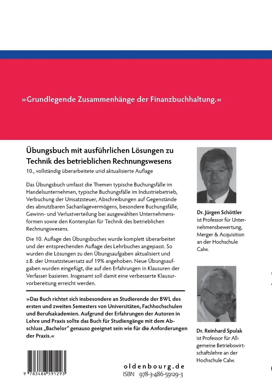Rückseite: 9783486591293 | Übungsbuch mit ausführlichen Lösungen zu Technik des betrieblichen...