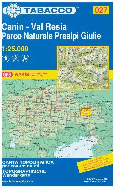 Cover: 9788883151293 | Wanderkarte 27 Canin 1:25000 | (Land-)Karte | Italienisch | 2019