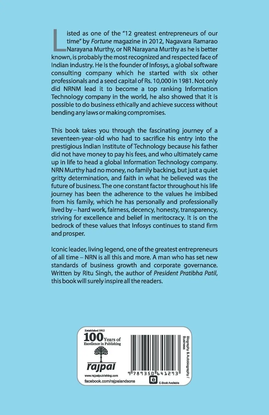 Rückseite: 9789350641293 | NR Narayana Murthy - A Biography | Ritu Singh | Taschenbuch | Englisch
