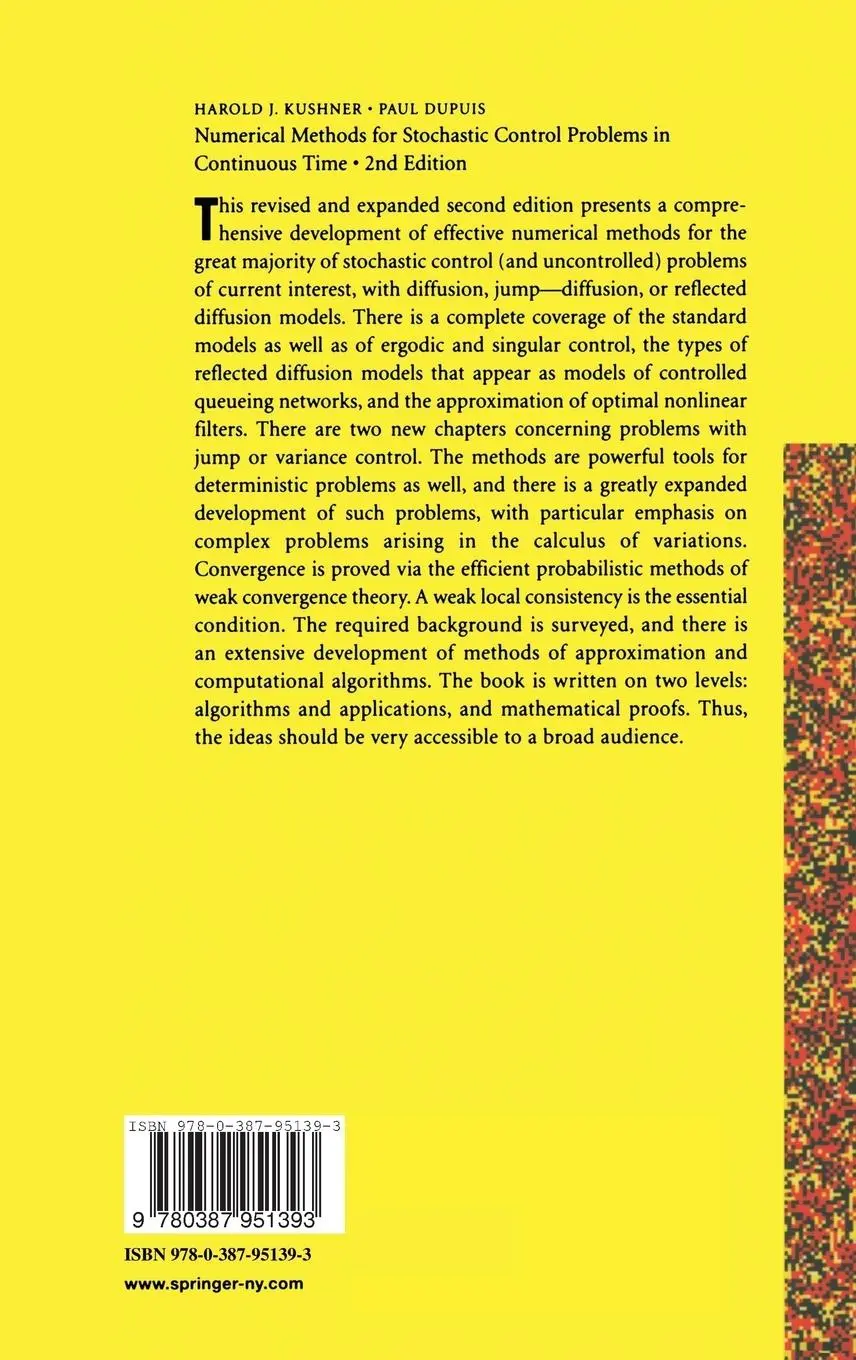 Rückseite: 9780387951393 | Numerical Methods for Stochastic Control Problems in Continuous Time