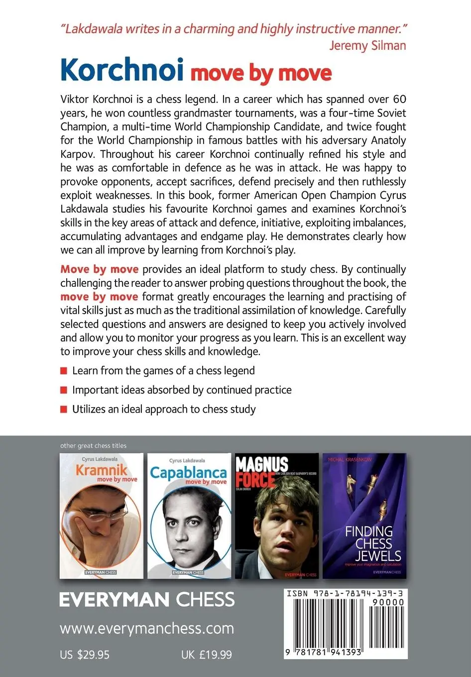 Rückseite: 9781781941393 | Korchnoi | Move by Move | Cyrus Lakdawala | Taschenbuch | Englisch
