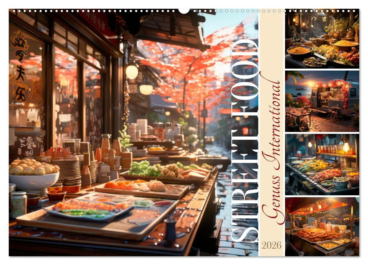 Cover: 9783457491393 | STREET FOOD Genuss International (Wandkalender 2026 DIN A2 quer),...