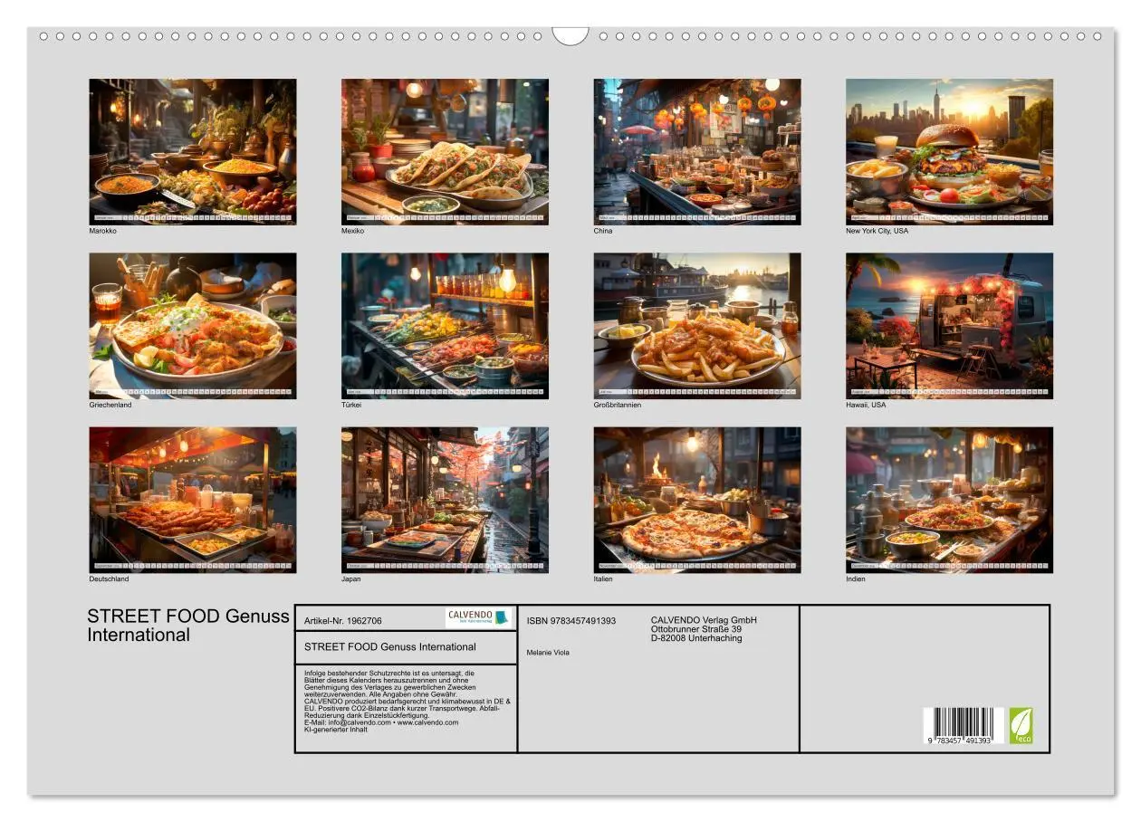 Bild: 9783457491393 | STREET FOOD Genuss International (Wandkalender 2026 DIN A2 quer),...