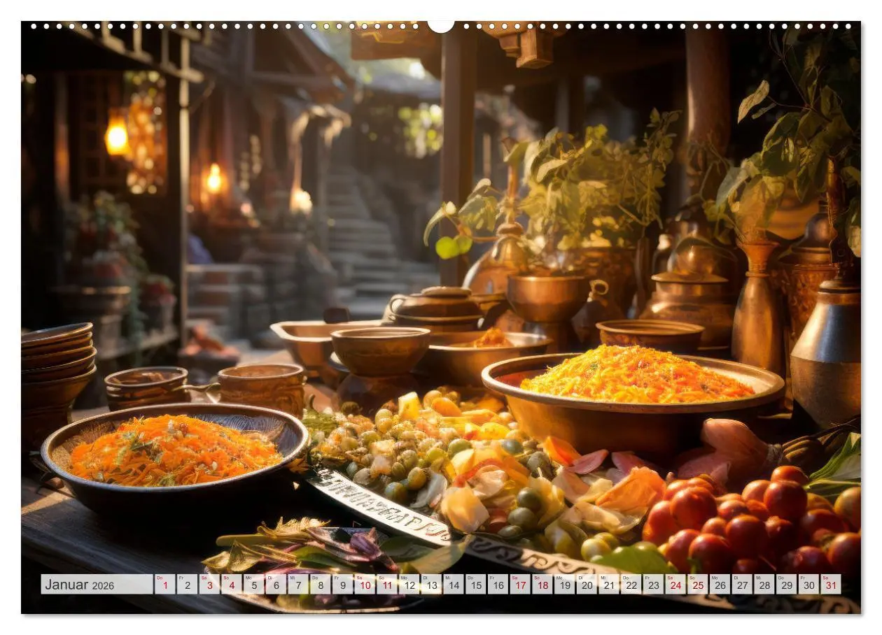 Bild: 9783457491393 | STREET FOOD Genuss International (Wandkalender 2026 DIN A2 quer),...