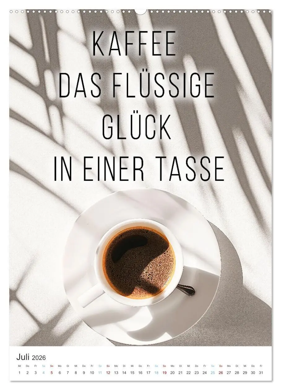 Bild: 9783516271393 | Kaffeegenuss für die Seele (Wandkalender 2026 DIN A2 hoch),...