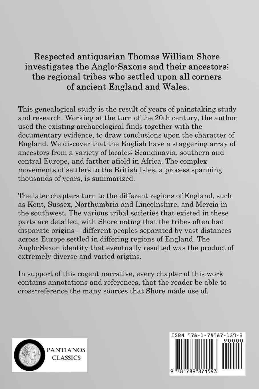Rückseite: 9781789871593 | Origin of the Anglo-Saxon Race | Thomas William Shore | Taschenbuch