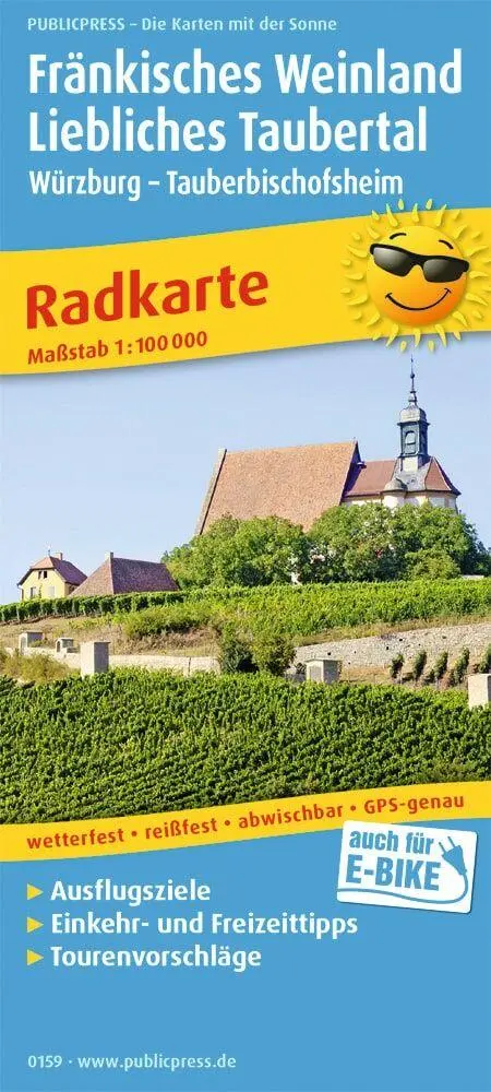 Cover: 9783747301593 | Fränkisches Weinland - Liebliches Taubertal | (Land-)Karte | Radkarte
