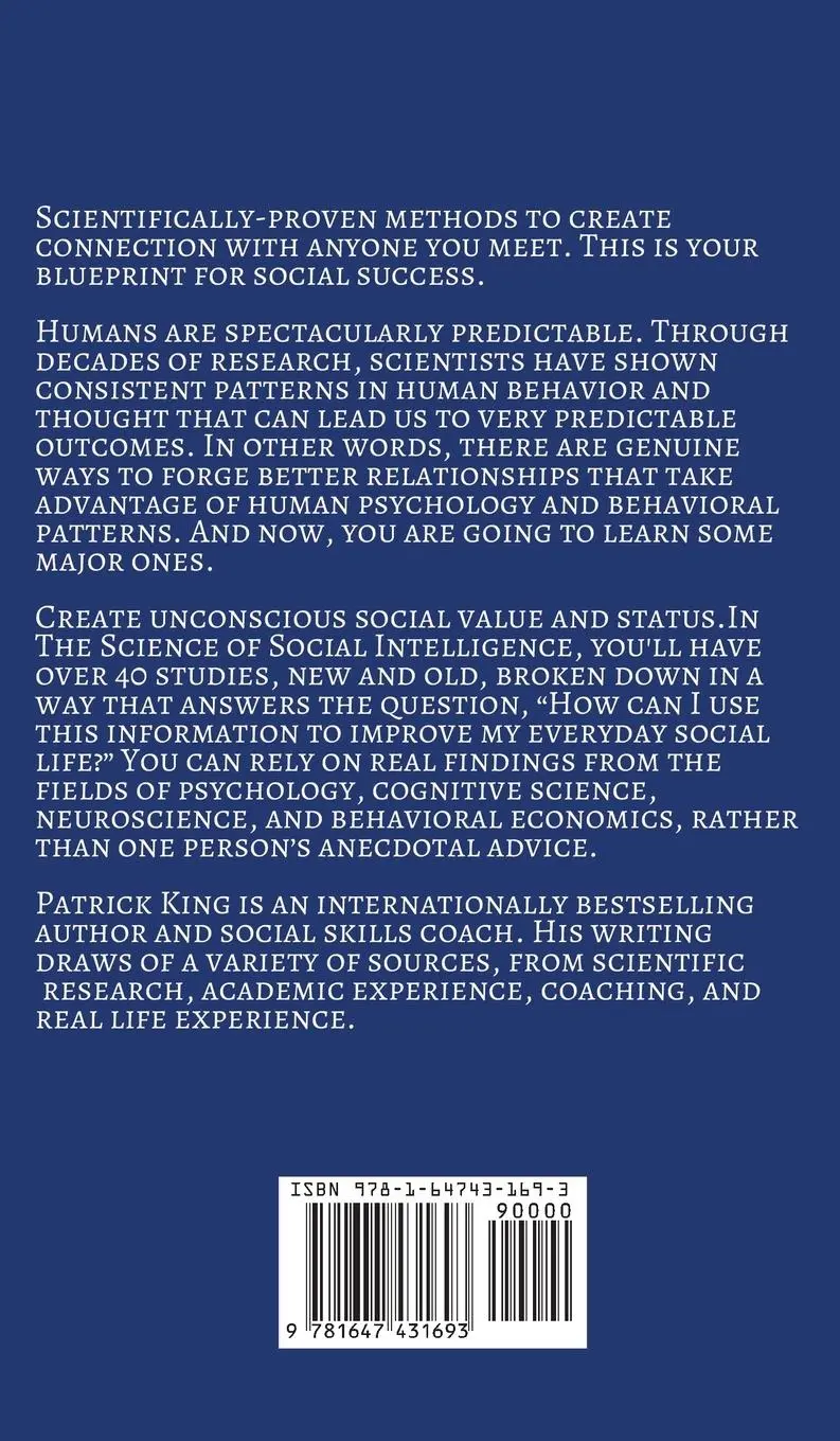 Rückseite: 9781647431693 | The Science of Social Intelligence | Patrick King | Buch | Englisch