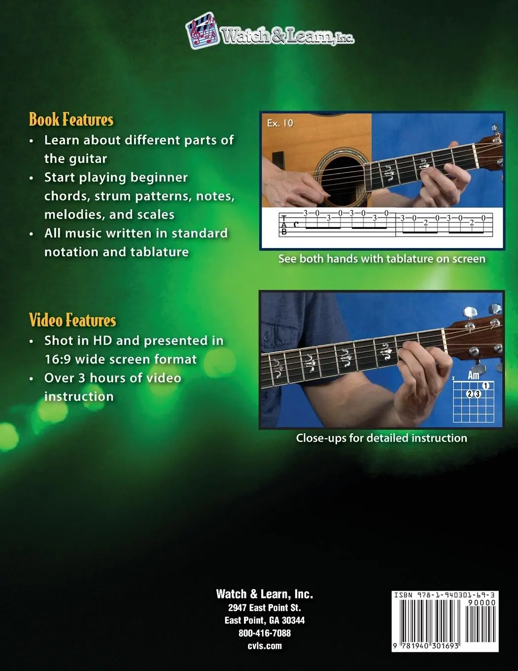 Rückseite: 9781940301693 | Beginner Guitar Lessons Book 1 with Online Video Access | Peter Vogl