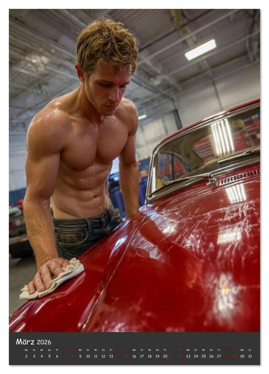 Bild: 9783516621693 | Schrauberträume - Sexy Männer zwischen Motoren und Öl (Wandkalender...