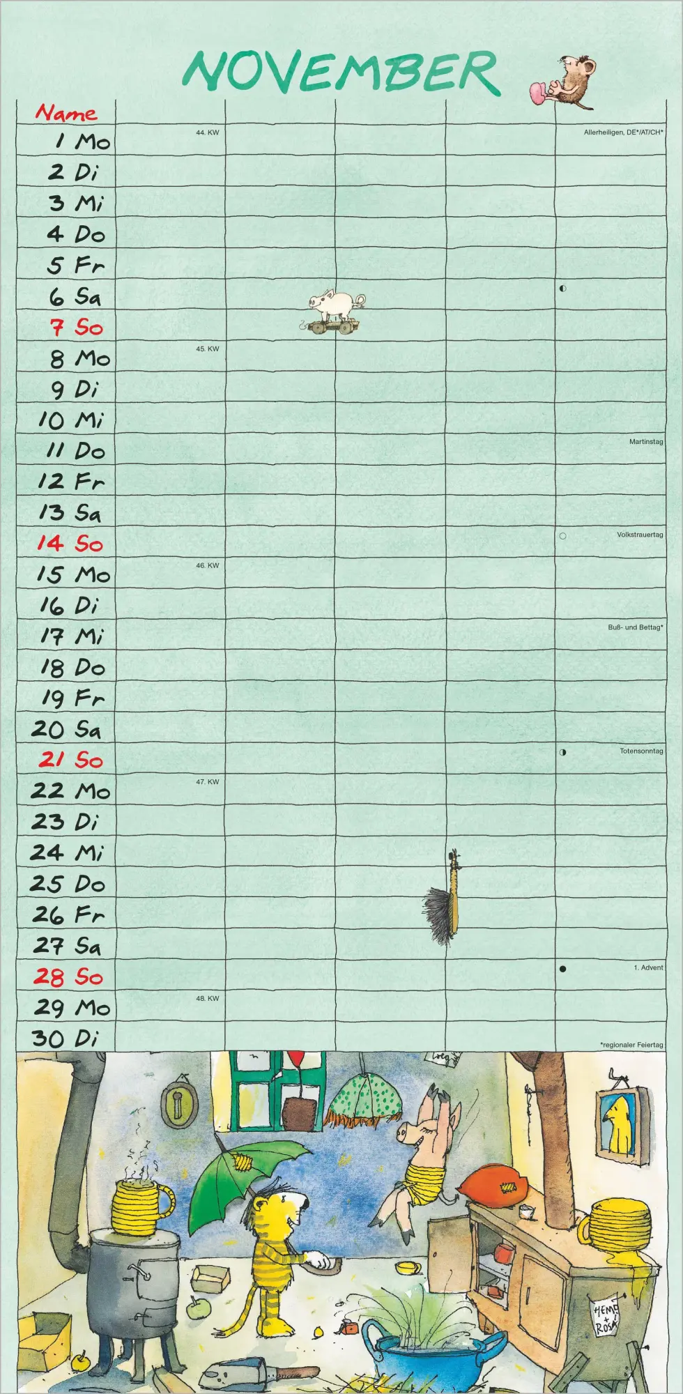 Bild: 4069095011793 | Janosch Familienplaner 2027 | Neumann Verlage GmbH &amp; Co KG | Kalender