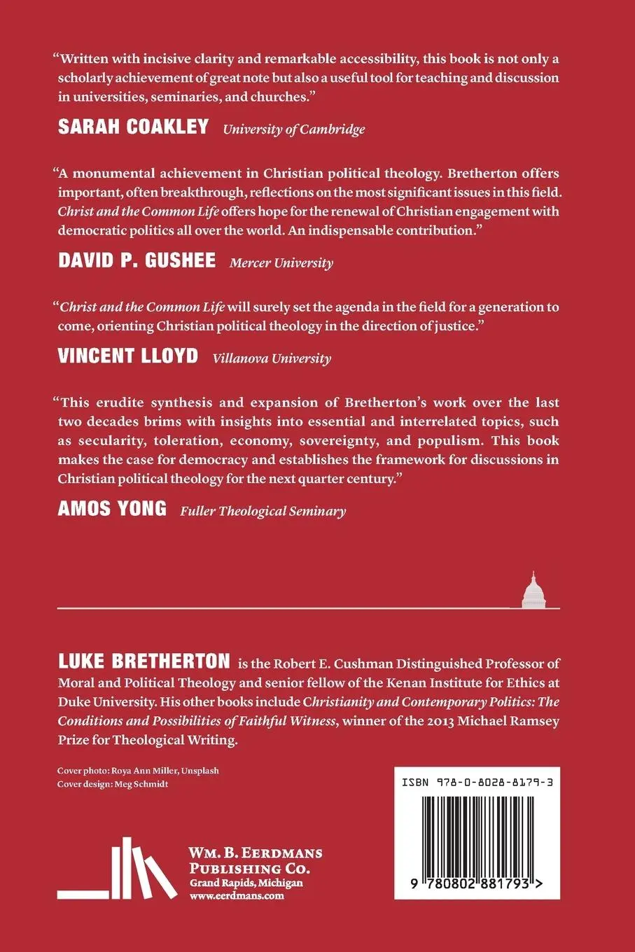 Rückseite: 9780802881793 | Christ and the Common Life | Luke Bretherton | Taschenbuch | Englisch