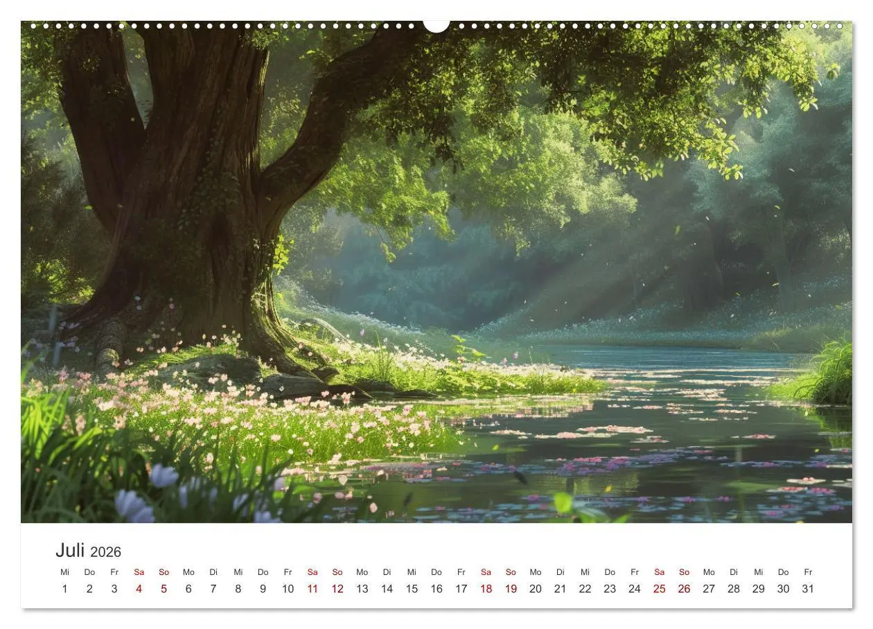 Bild: 9783457451793 | Anime - Welten: Eine Reise durch verträumte Welten (Wandkalender...