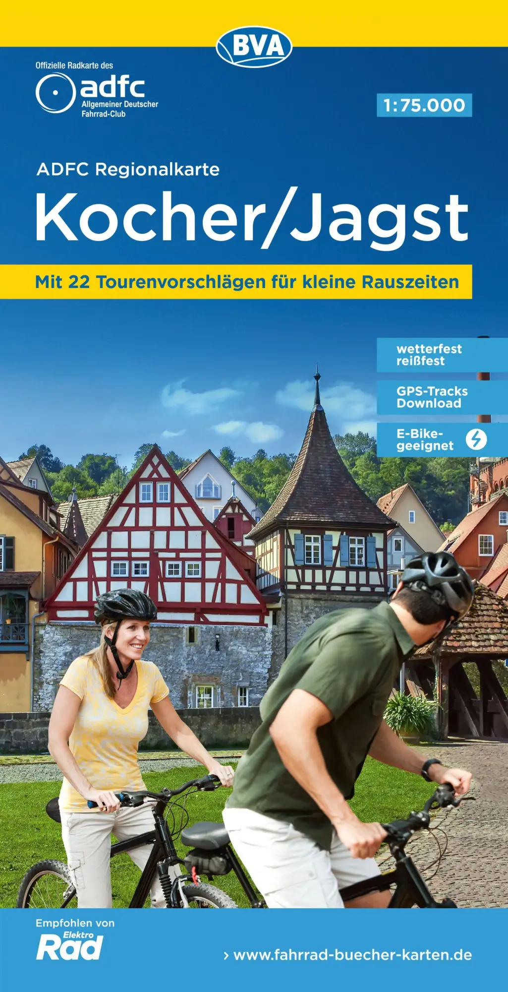 Cover: 9783969901793 | ADFC-Regionalkarte Kocher/ Jagst, 1:75.000, mit...