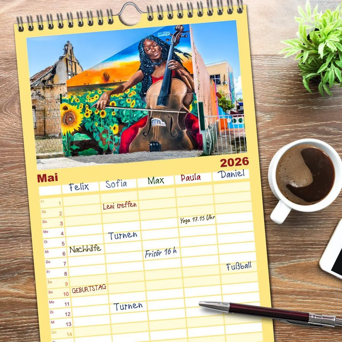 Bild: 9783516601893 | Familienplaner 2026 - Wände sprechen Bände mit 5 Spalten...