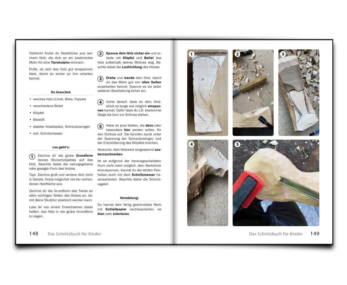 Bild: 9783990821893 | Das Schnitzbuch für Kinder - Mit Holzbildhauerei | Charline Alcantara