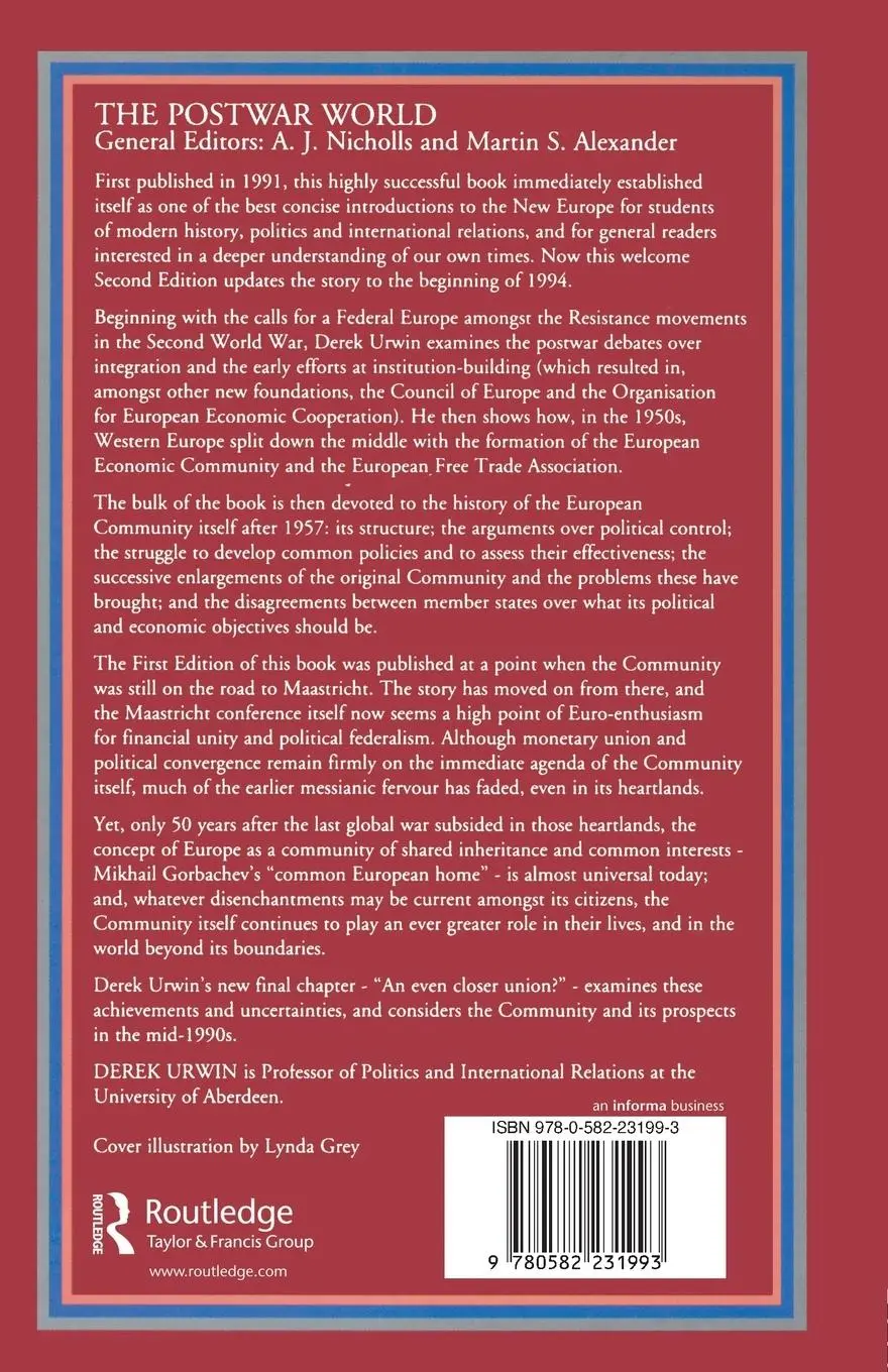 Rückseite: 9780582231993 | The Community of Europe | A History of European Integration Since 1945