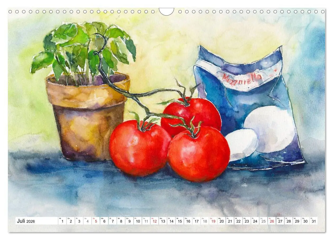 Bild: 9783516071993 | Stillleben Aquarelle (Wandkalender 2026 DIN A3 quer), CALVENDO...