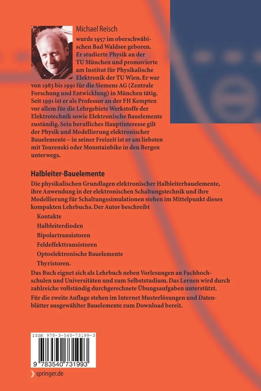 Rückseite: 9783540731993 | Halbleiter-Bauelemente | Michael Reisch | Taschenbuch | xxi | Deutsch