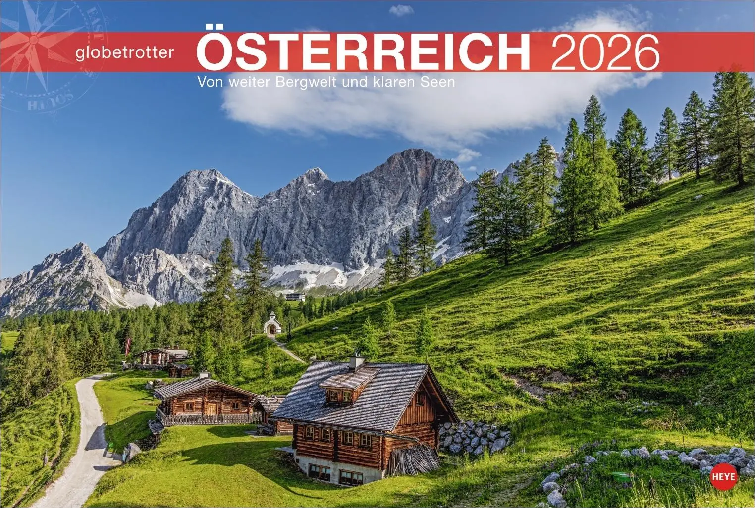 Cover: 9783756411993 | Österreich Globetrotter Kalender 2026 - Von weiter Bergwelt und...