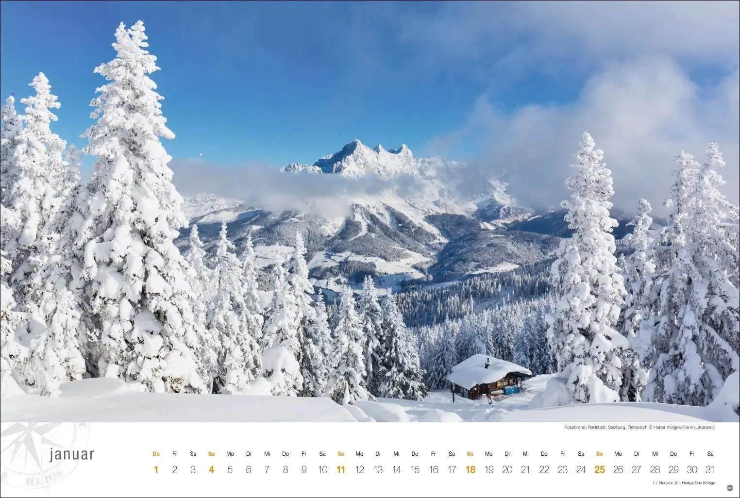Bild: 9783756411993 | Österreich Globetrotter Kalender 2026 - Von weiter Bergwelt und...