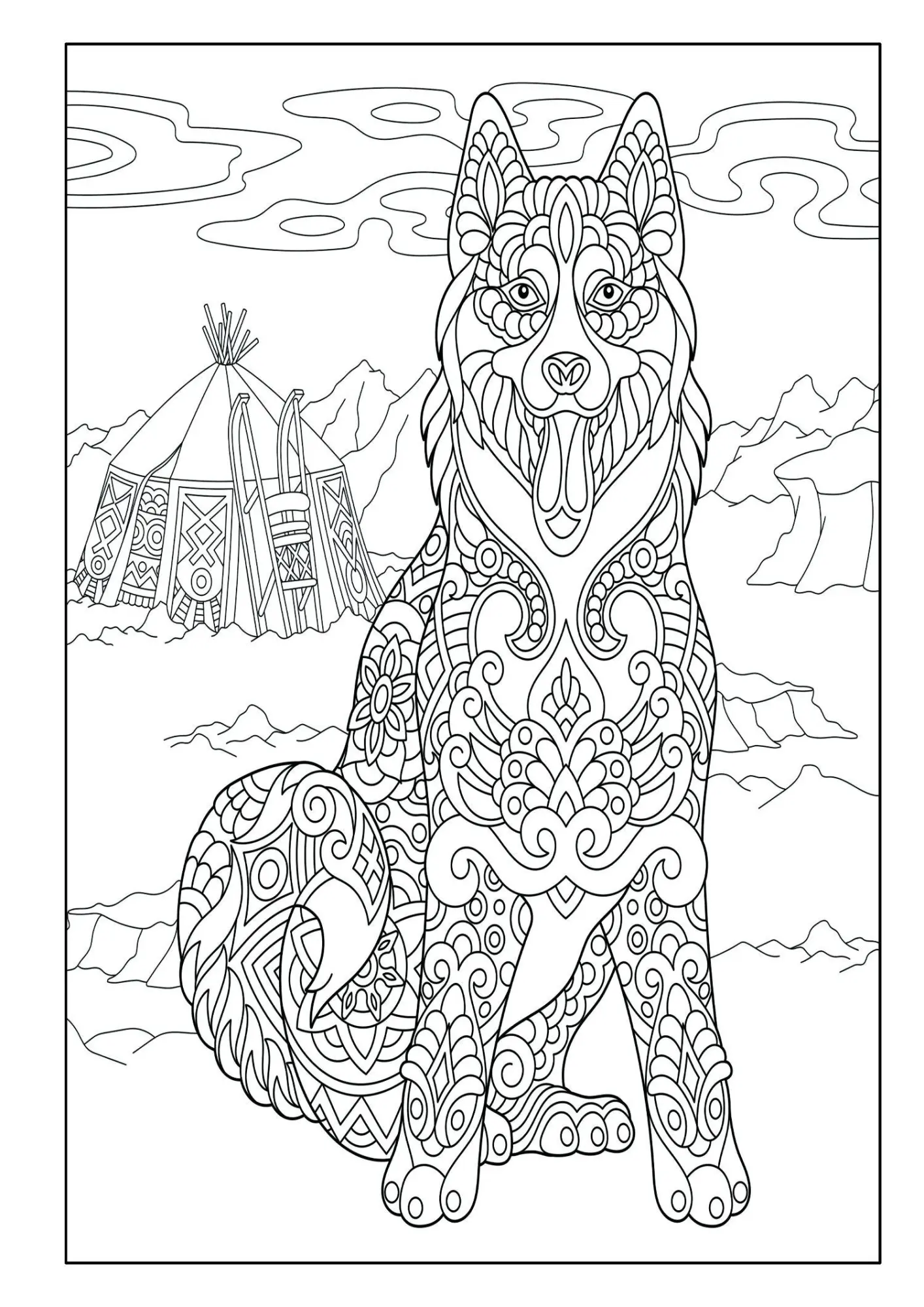 Bild: 9783986571993 | Mandala Malbuch Hunde für Kinder ab 8 Jahren mit 50 schönen...