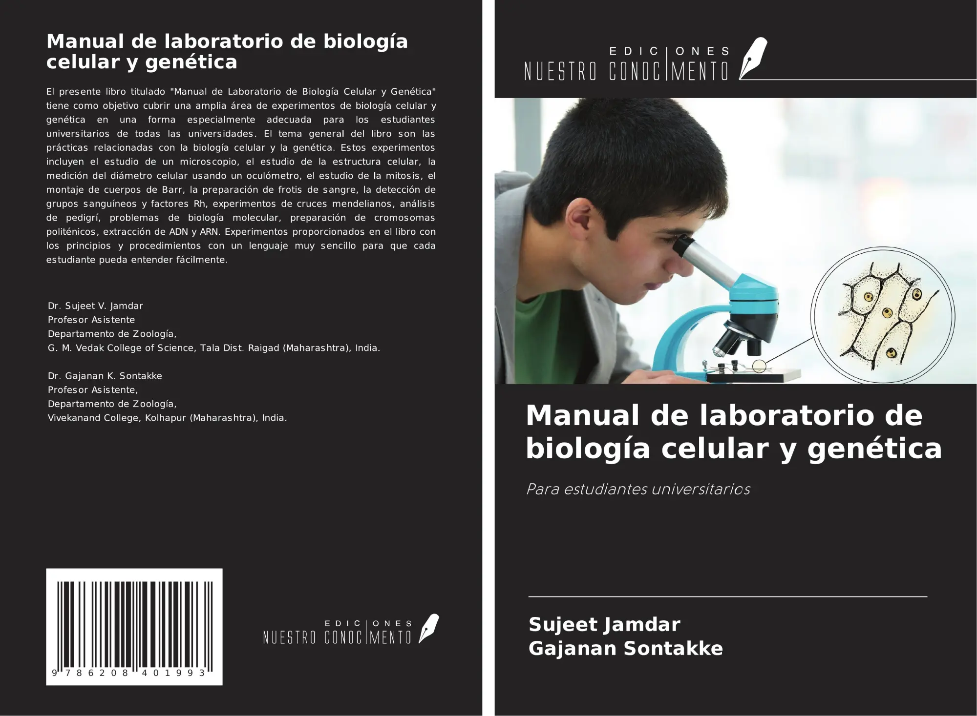 Cover: 9786208401993 | Manual de laboratorio de biología celular y genética | Jamdar (u. a.)
