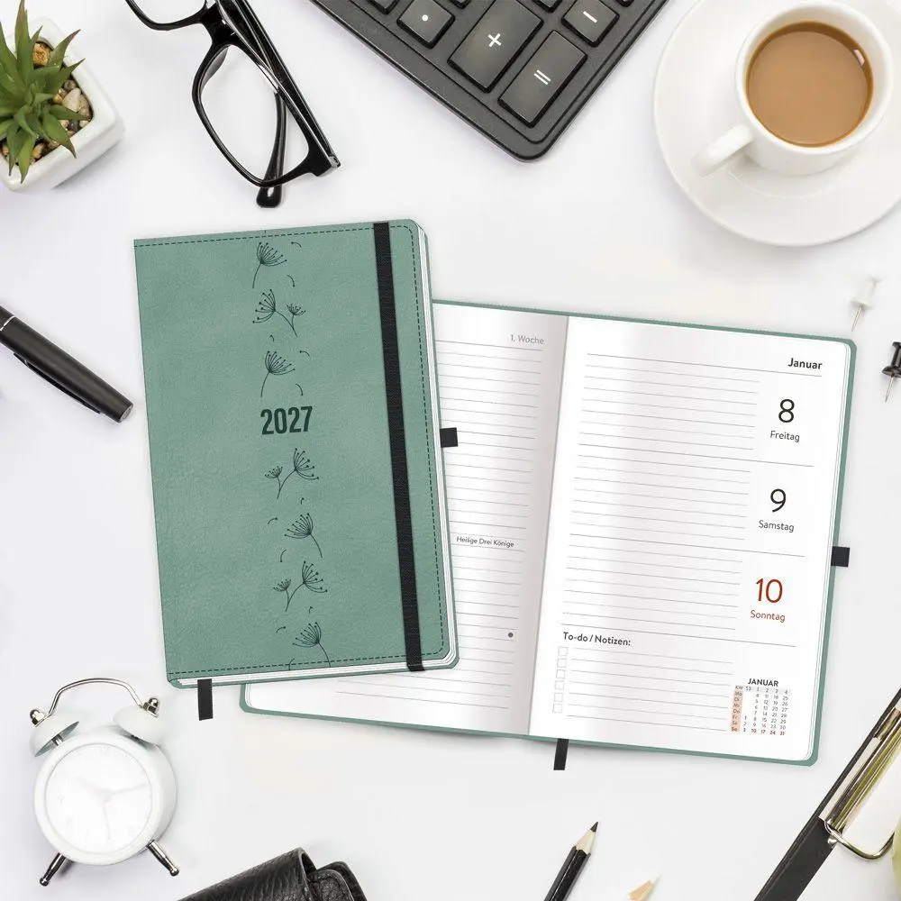 Bild: 4251901512093 | TRÖTSCH - Taschenkalender A6 Soft Touch Premium Aquamarin 2027 | KG