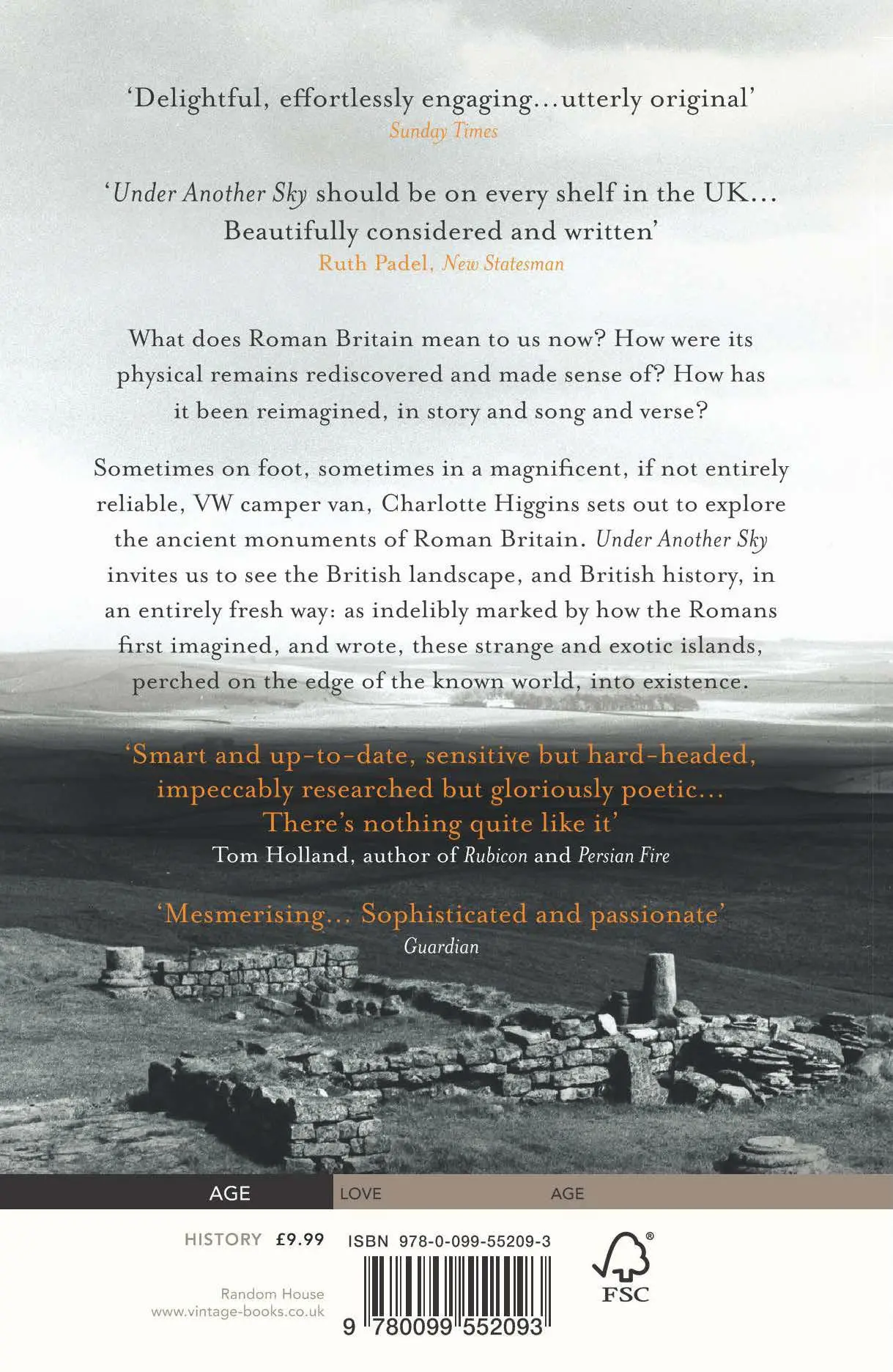 Rückseite: 9780099552093 | Under Another Sky | Journeys in Roman Britain | Charlotte Higgins