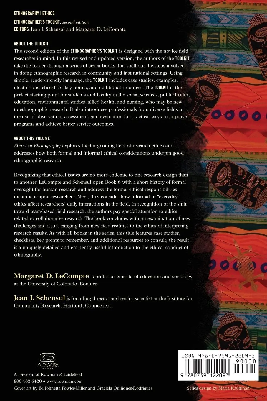 Rückseite: 9780759122093 | Ethics in Ethnography | A Mixed Methods Approach | Lecompte (u. a.)