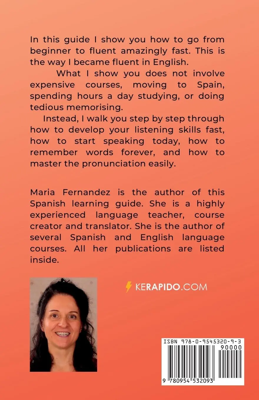 Rückseite: 9780954532093 | Fluent in Spanish | The Best Tips &amp; Tricks to Learn Spanish Super Fast