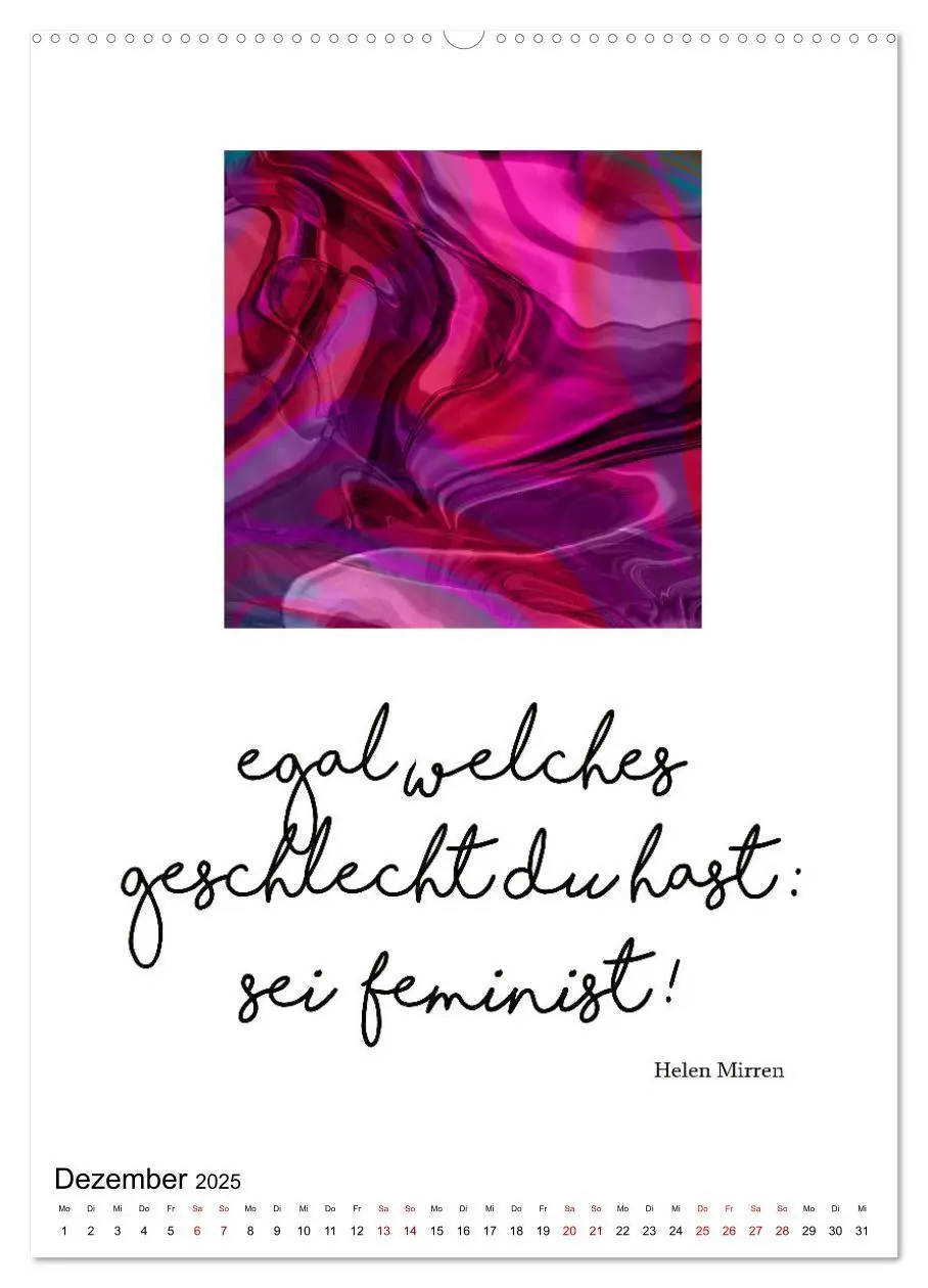 Bild: 9783435852093 | Mehr als Worte - Zitate starker Frauen (Wandkalender 2025 DIN A2...