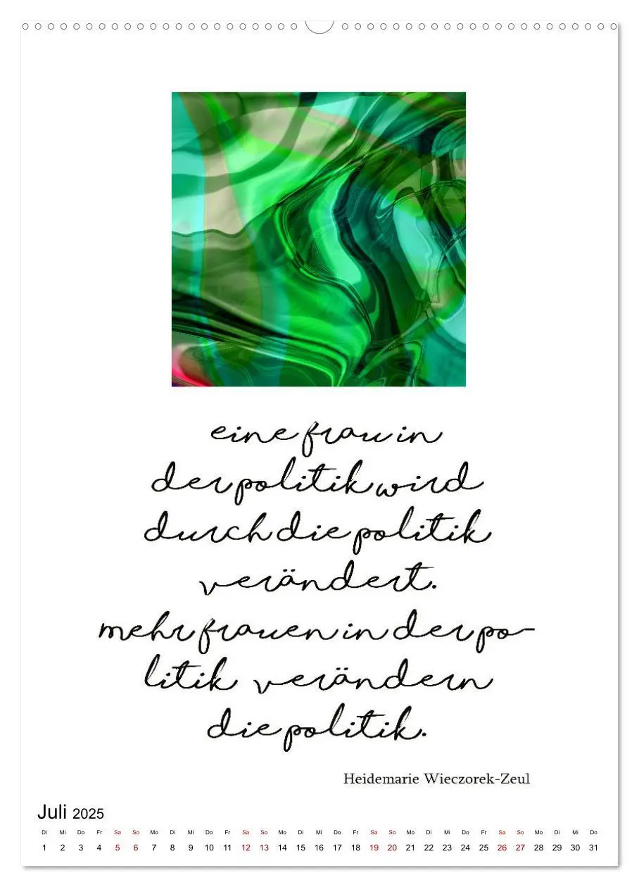 Bild: 9783435852093 | Mehr als Worte - Zitate starker Frauen (Wandkalender 2025 DIN A2...