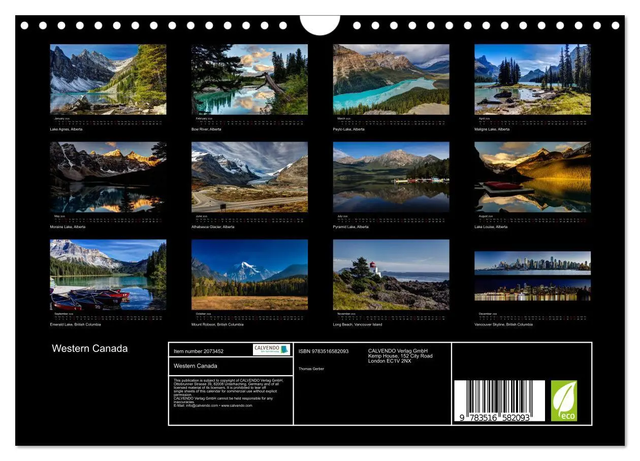 Bild: 9783516582093 | Western Canada (Wall Calendar 2026 DIN A4 landscape), CALVENDO 12...