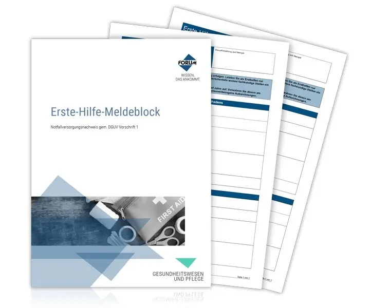 Cover: 9783963142093 | Erste-Hilfe-Meldeblock | Klemmhefter | 50 S. | Deutsch | 2019