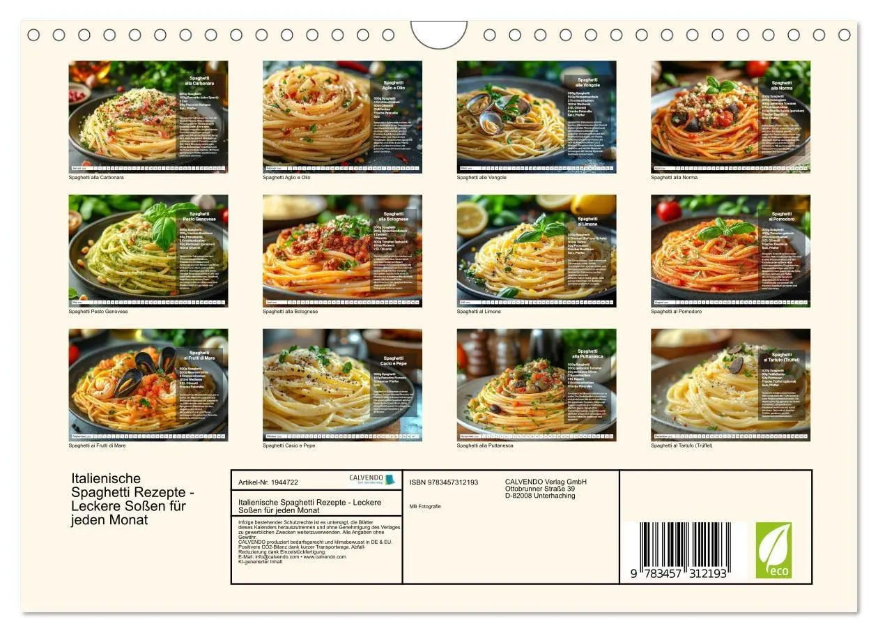 Bild: 9783457312193 | Italienische Spaghetti Rezepte - Leckere Soßen für jeden Monat...