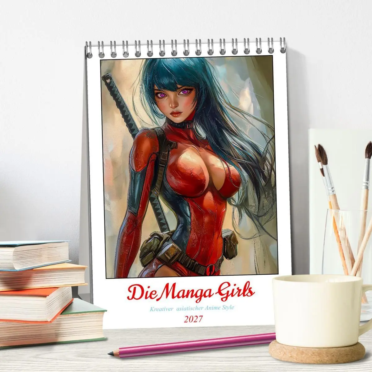 Bild: 9783569042193 | Die Manga Girls (Tischkalender 2027 DIN A5 hoch), CALVENDO...