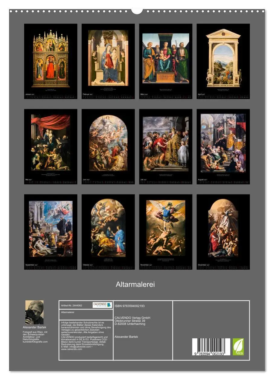 Bild: 9783594002193 | Altarmalerei (hochwertiger Premium Wandkalender 2027 DIN A2 hoch),...