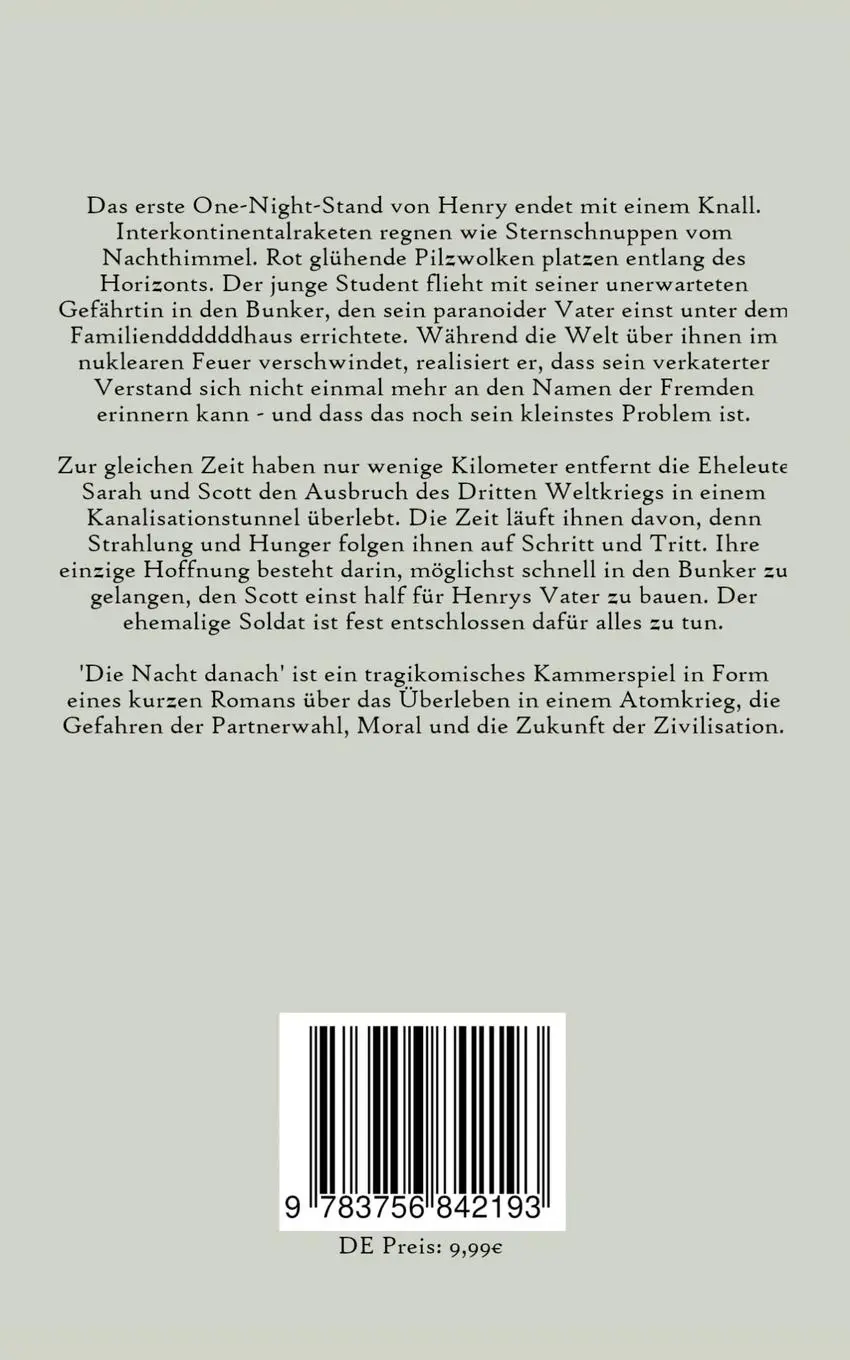 Rückseite: 9783756842193 | Die Nacht danach | Nikodem Skrobisz (u. a.) | Taschenbuch | 156 S.