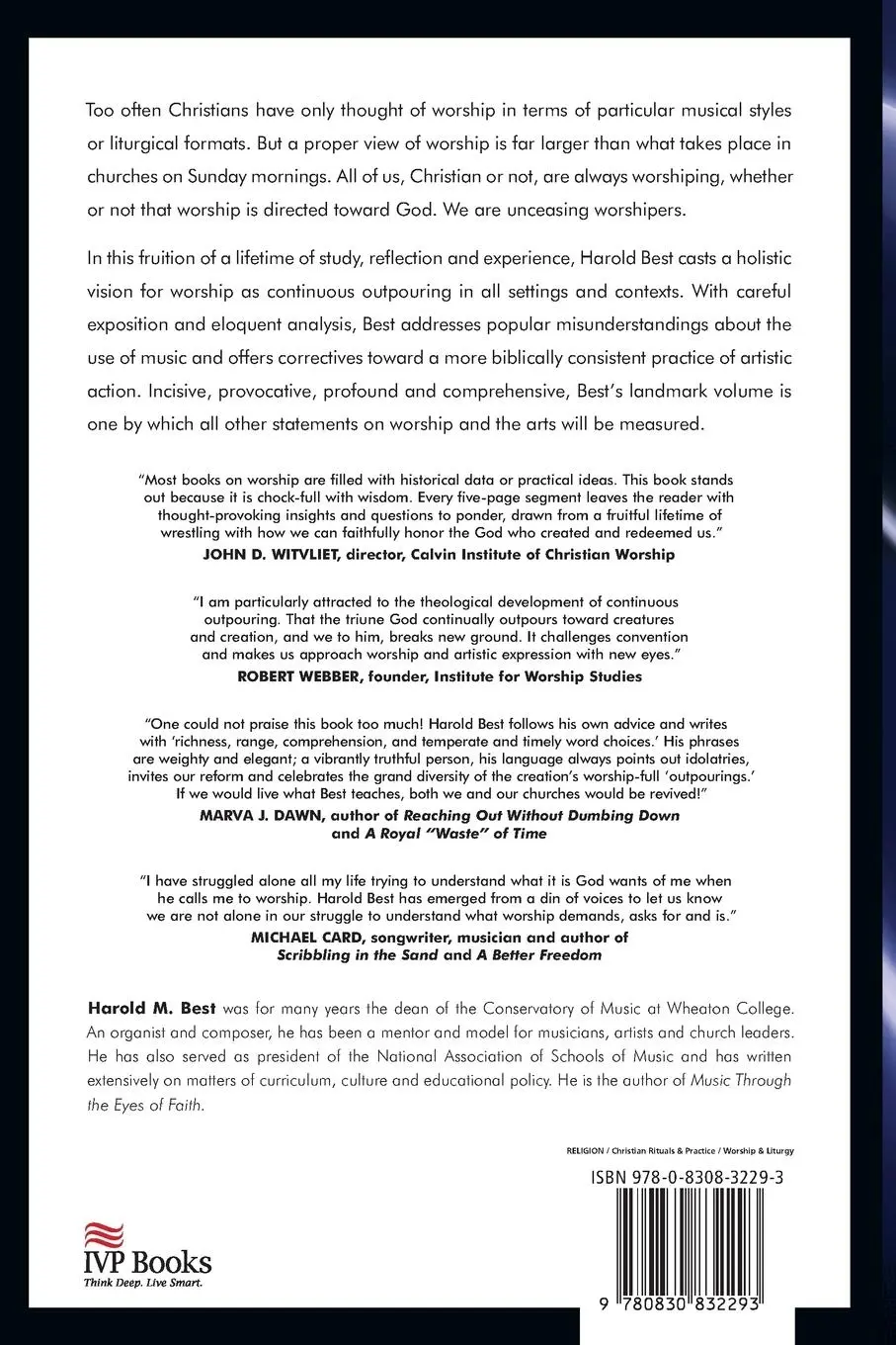 Rückseite: 9780830832293 | Unceasing Worship | Biblical Perspectives on Worship and the Arts