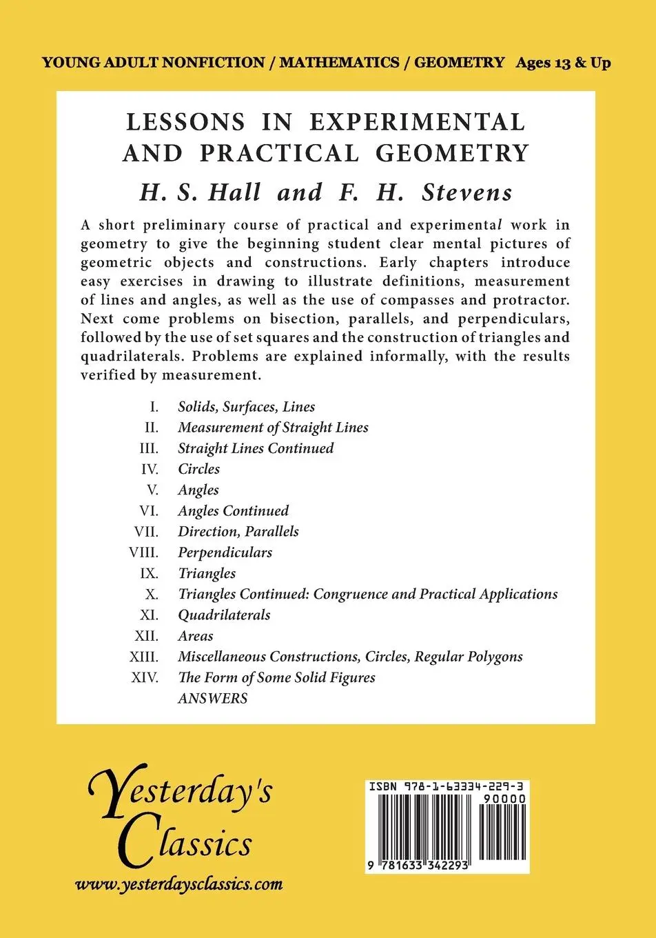 Rückseite: 9781633342293 | Lessons in Experimental and Practical Geometry (Yesterday's Classics)