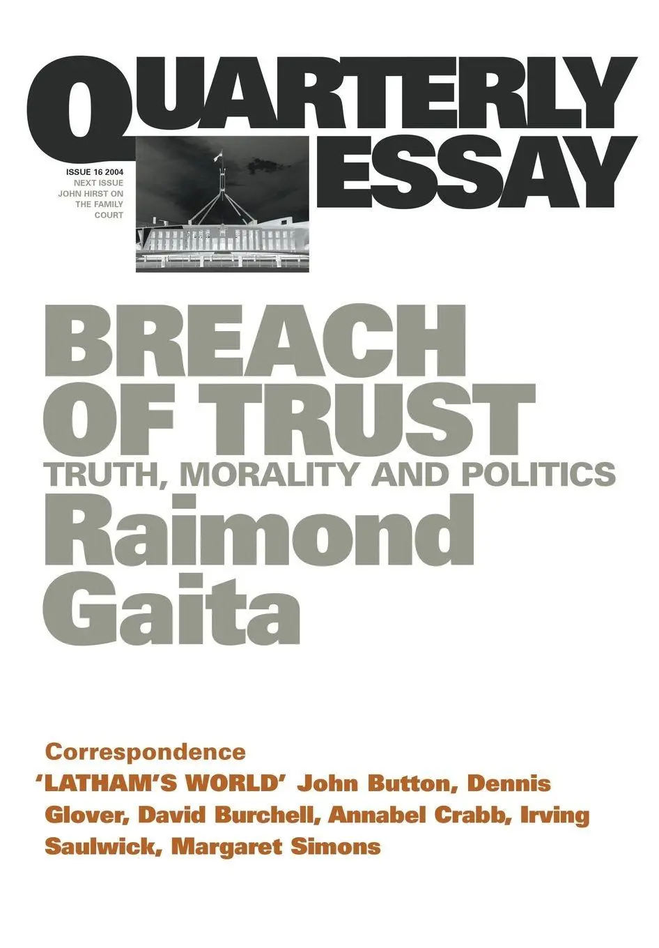 Cover: 9781863952293 | Breach of Trust | Truth, morality and politics | Raimond Gaita | Buch