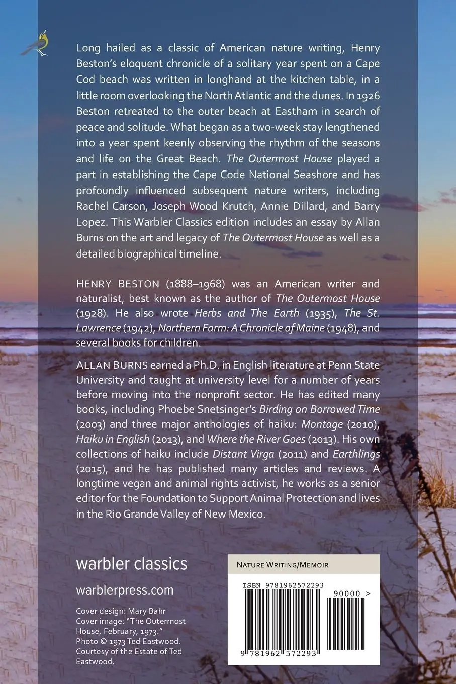 Rückseite: 9781962572293 | The Outermost House | Henry Beston | Taschenbuch | Englisch | 2024