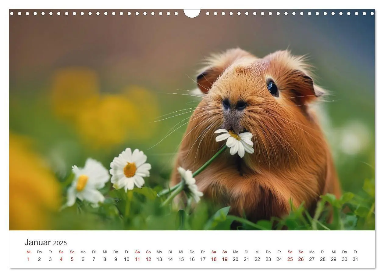 Bild: 9783383812293 | Wuschelbande - Ein Jahr voller Meerschweinchen (Wandkalender 2025...